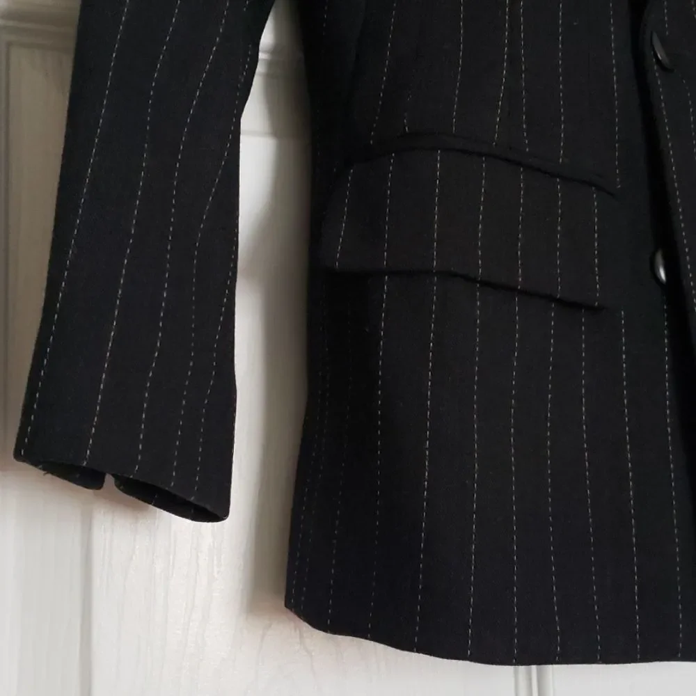 ANNE KLEIN pinstripe blazer jacket